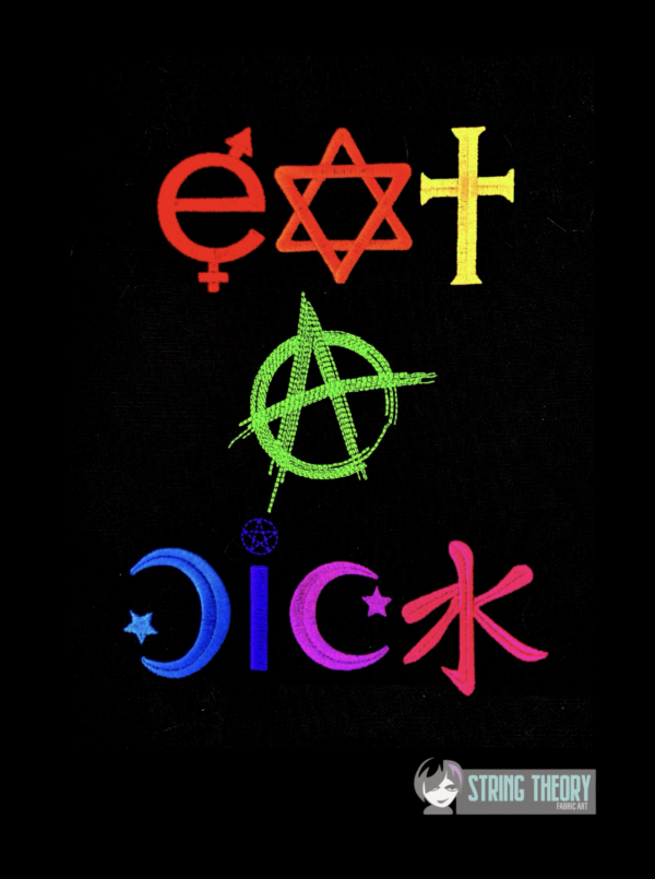 Eat a Dick Digital Download for Machine Embroidery Pattern, Design (5x7, 6x10, 7x11, 8x12 Hoop) - Image 2